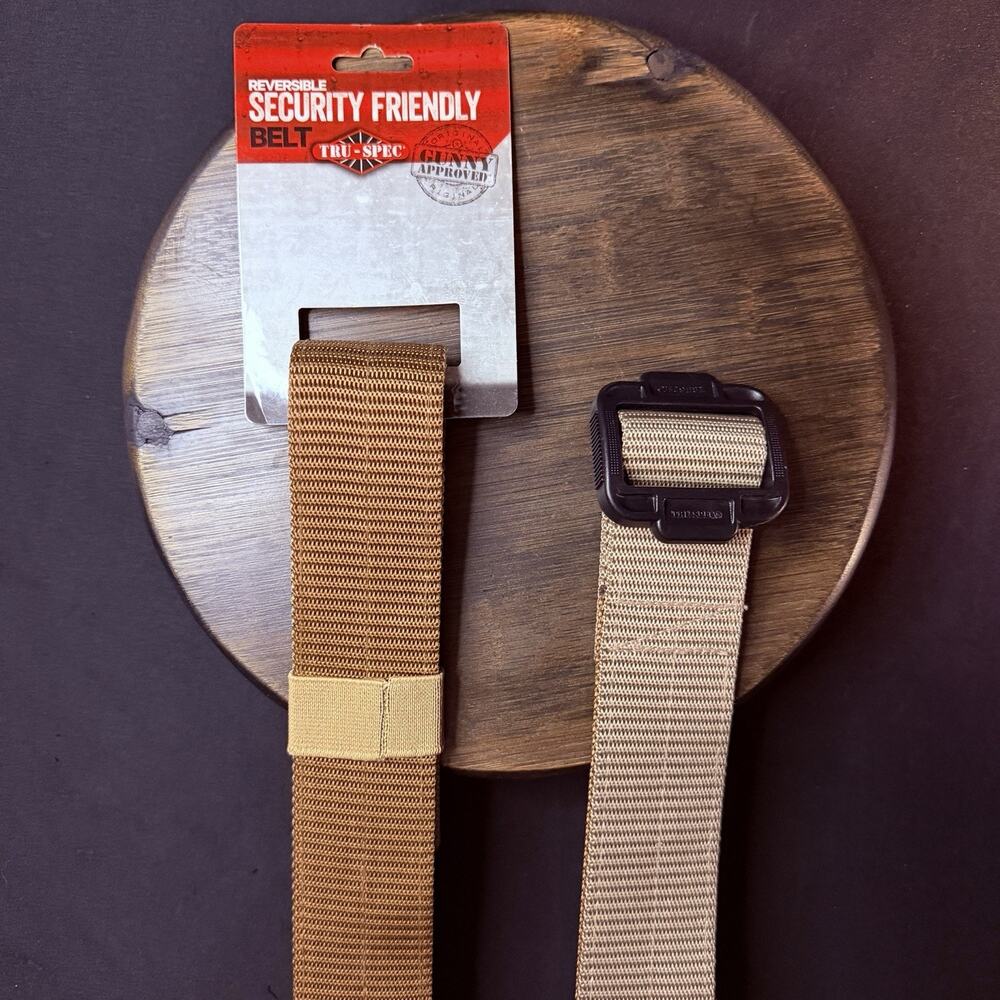 Tru-Spec Heavy Duty Gun Belt Size XL Tactical Nylon Reversible Tan & Coyote